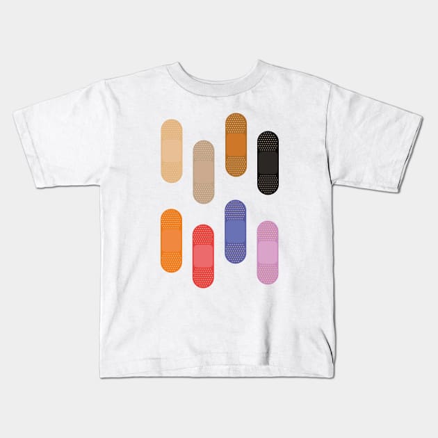 Adhesive Bandage Dressing Colorful Kids T-Shirt by DiegoCarvalho